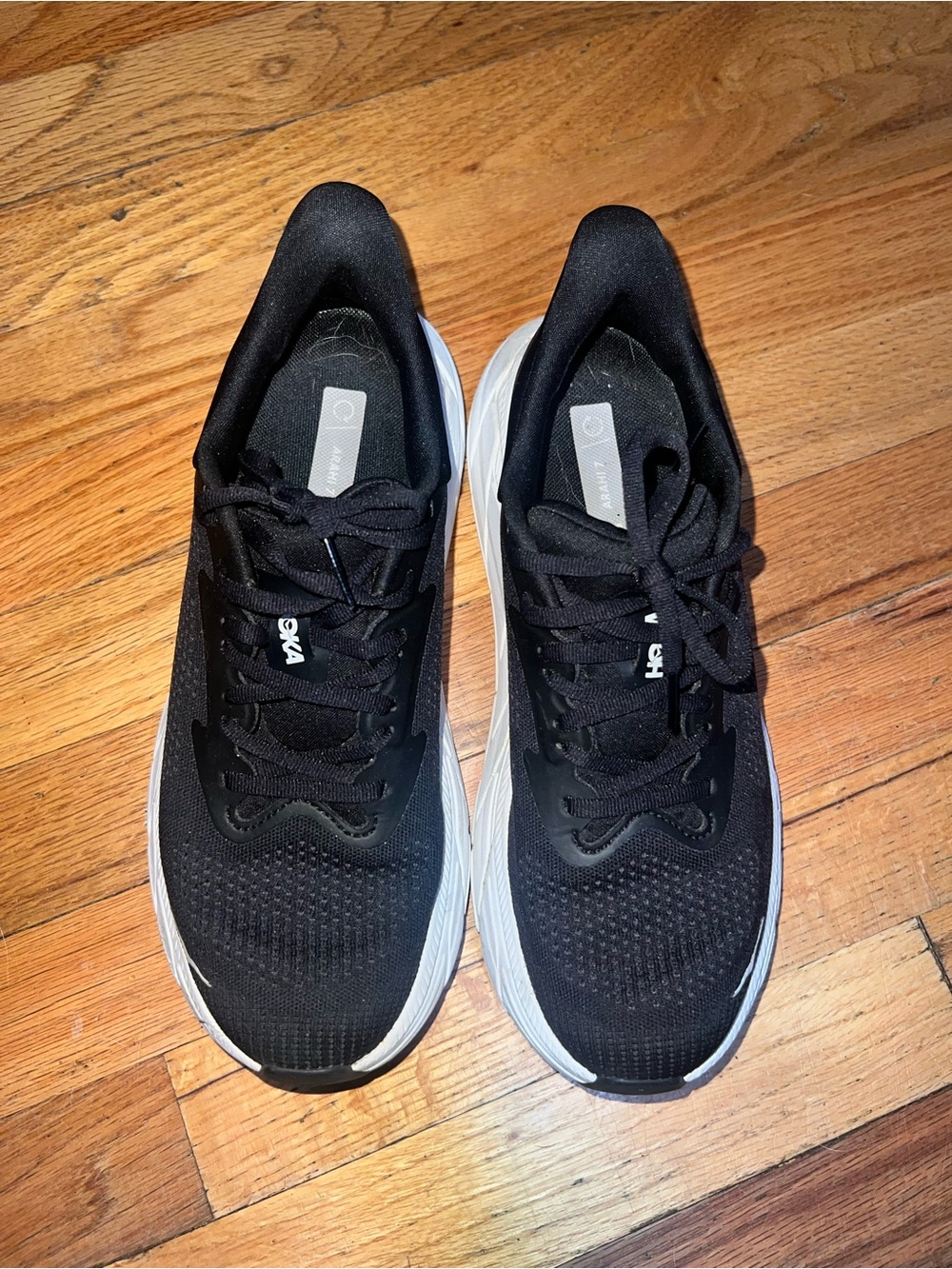Hoka Women’s  Black and White Athletic Running Shoes - Picture 2 of 6